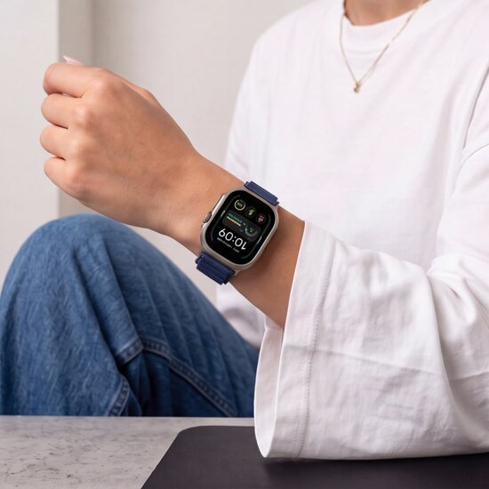 TechProtection Alpine Pro Apple Watch Ultra 49 / 46 / 45  mm bandje navy