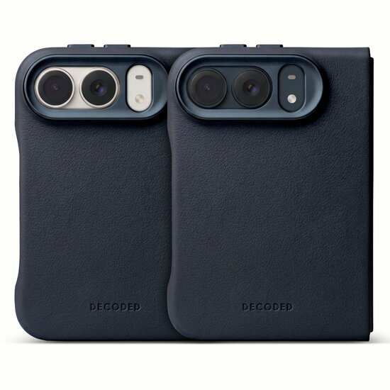 DECODED Leather Case iPhone Duo hoesje navy