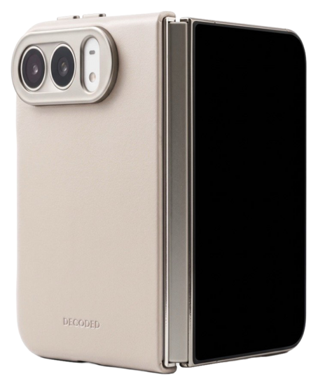 DECODED Leather Case iPhone Duo hoesje beige
