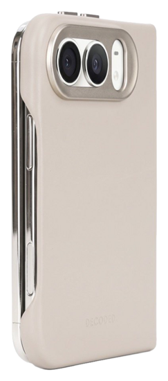 DECODED Leather Case iPhone Duo hoesje beige