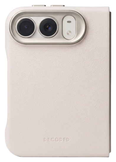 DECODED Leather Case iPhone Duo hoesje beige
