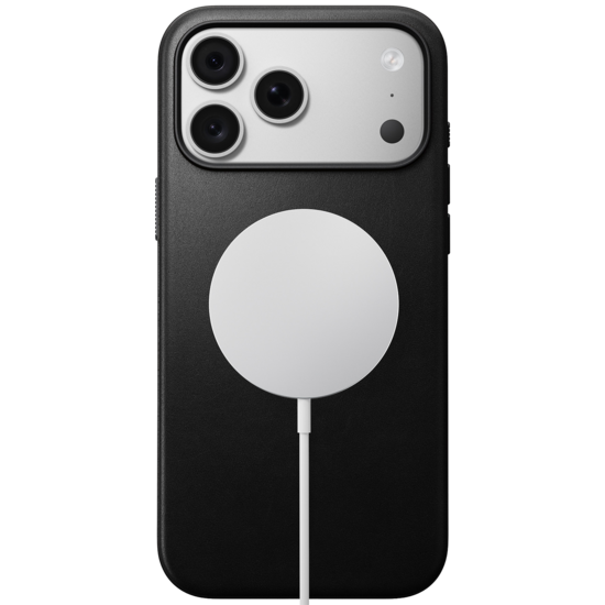 Nomad Modern Leather iPhone 18 Pro hoesje zwart