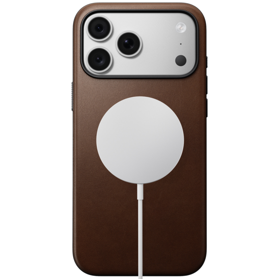 Nomad Modern Leather iPhone 18 Pro hoesje bruin