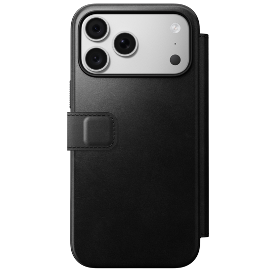 Nomad Modern Leather Horween Folio iPhone 18 Pro hoesje zwart