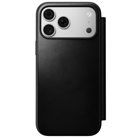 Nomad Modern Leather Horween Folio iPhone 18 Pro hoesje zwart