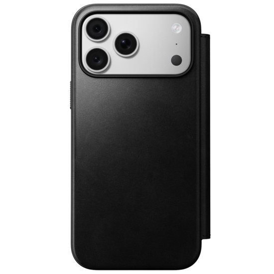 Nomad Modern Leather Horween Folio iPhone 18 Pro hoesje zwart