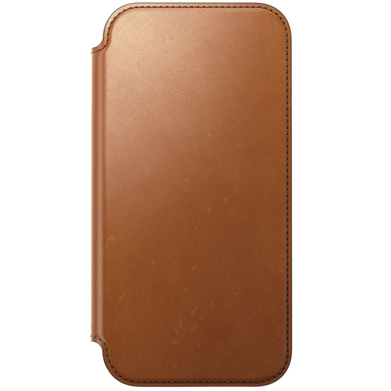 Nomad Modern Leather Horween Folio iPhone 18 Pro / 17 Pro H&uuml;lle saddle braun