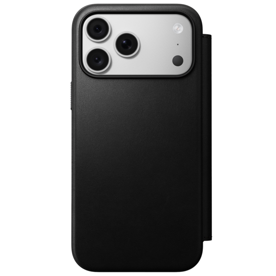 Nomad Modern Leather Folio iPhone 18 Pro hoesje zwart
