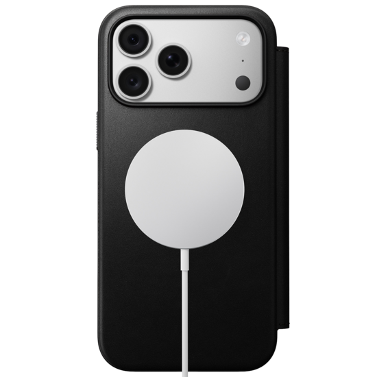 Nomad Modern Leather Folio iPhone 18 Pro hoesje zwart