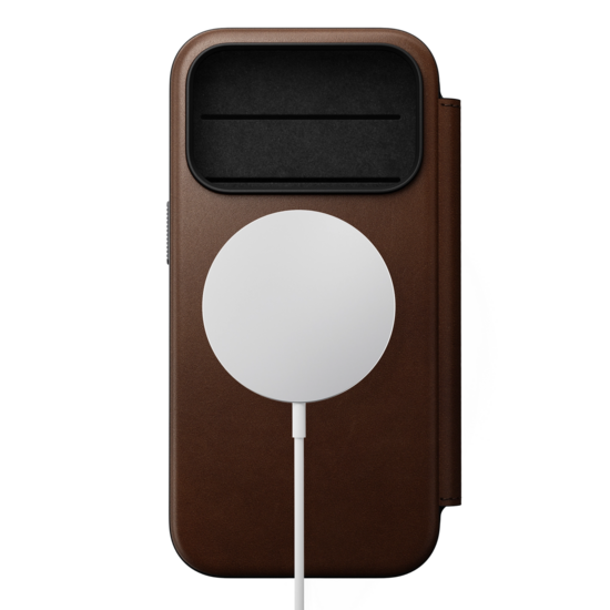 Nomad Modern Leather Folio iPhone 18 Pro hoesje bruin
