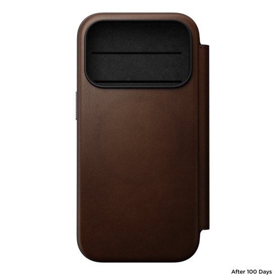 Nomad Modern Leather Folio iPhone 18 Pro hoesje bruin