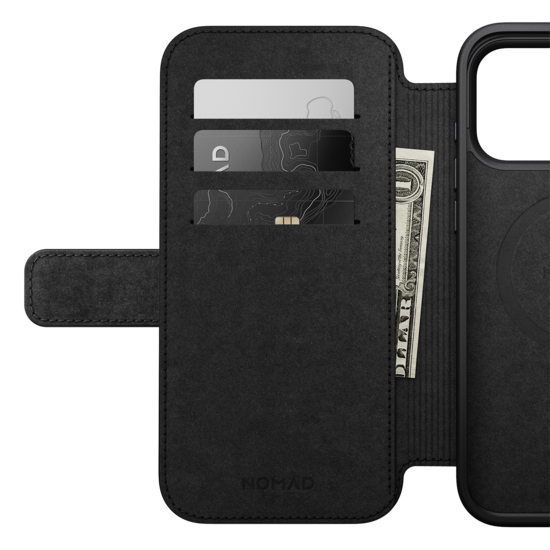Nomad Modern Leather Folio iPhone 18 Pro hoesje tan