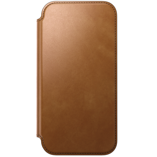 Nomad Modern Leather Folio iPhone 18 Pro hoesje tan