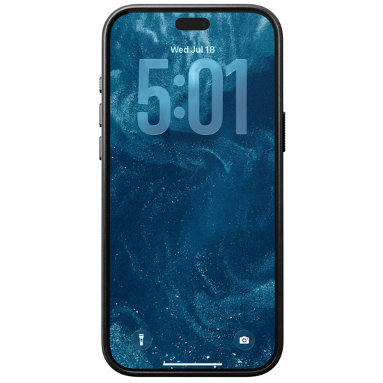 Nomad Traditional Leather Horween iPhone 18 Pro hoesje zwart