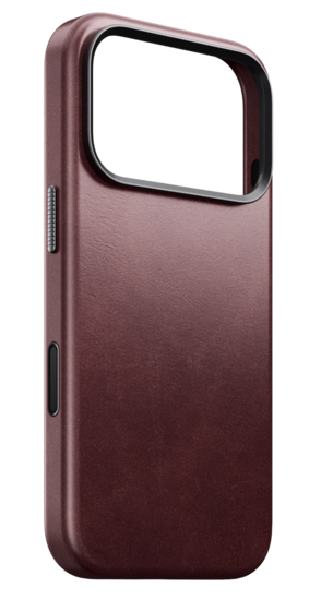 Nomad Traditional Leather Horween iPhone 18 Pro hoesje burgundy