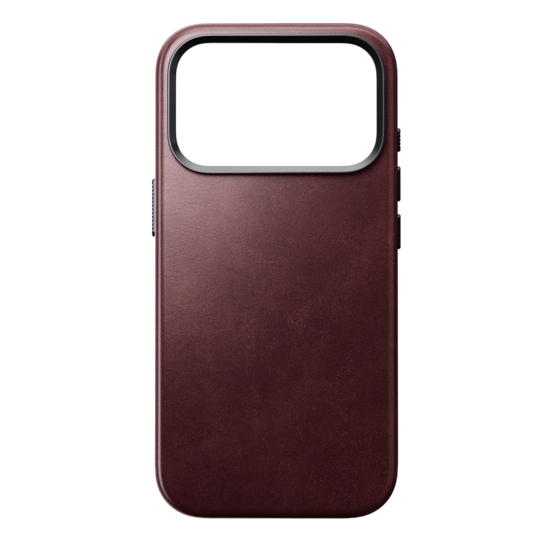 Nomad Traditional Leather Horween iPhone 18 Pro hoesje burgundy