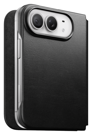 Nomad Traditional Leather Folio iPhone Duo hoesje zwart