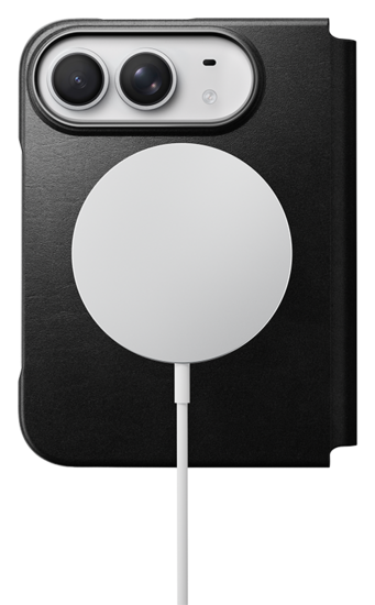 Nomad Traditional Leather Folio iPhone Duo hoesje zwart