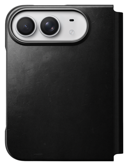 Nomad Traditional Leather Folio iPhone Duo hoesje zwart