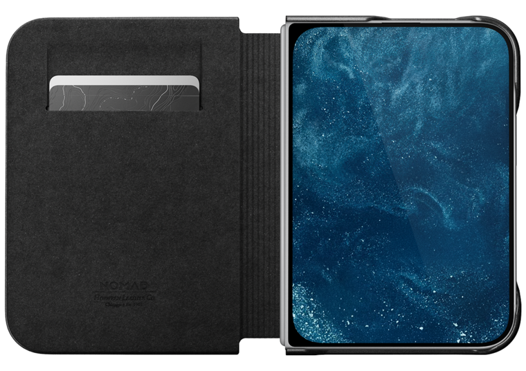 Nomad Traditional Leather Folio iPhone Duo hoesje zwart