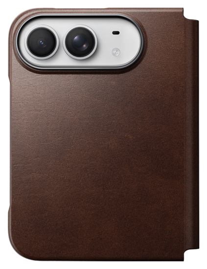 Nomad Traditional Leather Folio iPhone Duo hoesje rustic bruin
