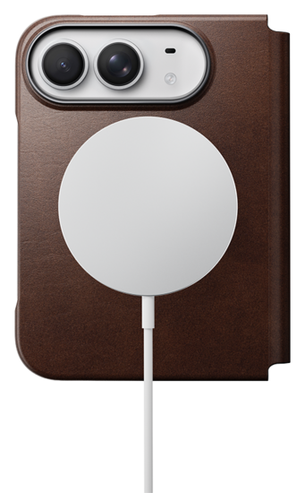 Nomad Traditional Leather Folio iPhone Duo hoesje rustic bruin