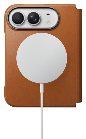 Nomad Traditional Leather Folio iPhone Duo case saddle brown