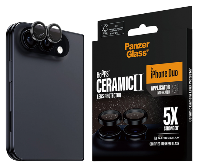PanzerGlass Hoops Ceramic iPhone Ultra lens screenprotector