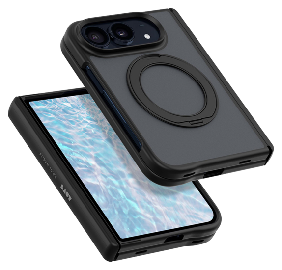 LAUT Flexi Protect MagSafe iPhone Duo hoesje zwart