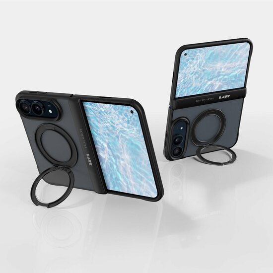 LAUT Flexi Protect MagSafe iPhone Duo hoesje zwart