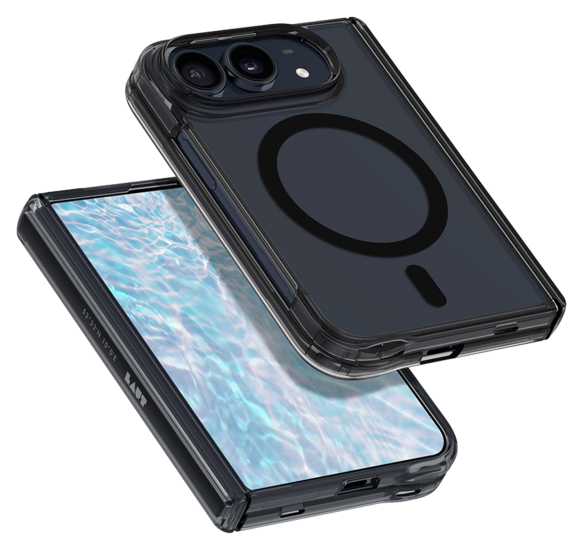 LAUT Crystal Fluro MagSafe iPhone Duo hoesje midnight