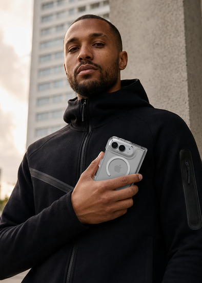 ITSKINS Hybrid R iPhone Duo hoesje transparant