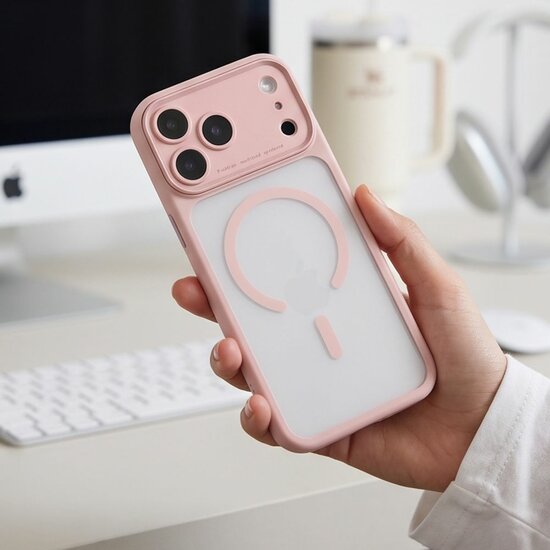 TechProtection Peak CC MagSafe iPhone 18 Pro hoesje roze