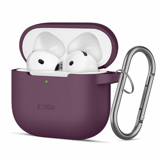 TechProtection siliconen&nbsp;AirPods 5 / AirPods 4 hoesje burgundy
