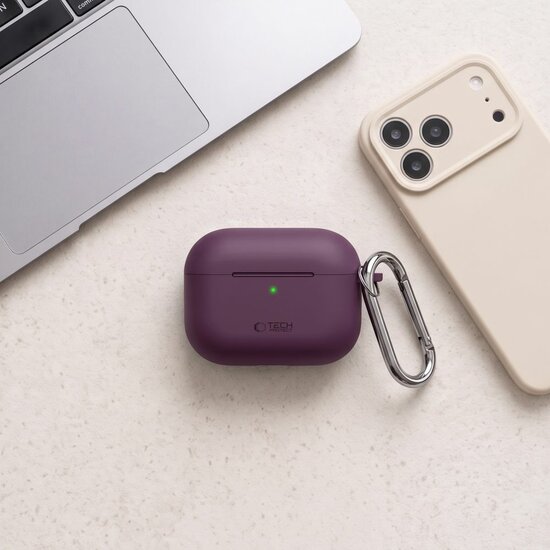 TechProtection Silicone AirPods Pro 3 hoesje burgundy
