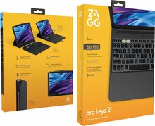 ZAGG Pro Keys iPad Air 2024 13 inch toetsenbord hoesje Zwart