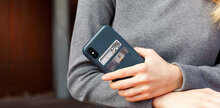 Twelve South Relaxed Leather iPhone X hoesje Blauw