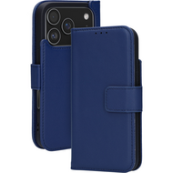 Mobiparts leren Wallet iPhone 17 Pro hoesje blauw