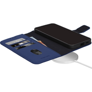 Mobiparts leren Wallet iPhone 17 Pro hoesje blauw