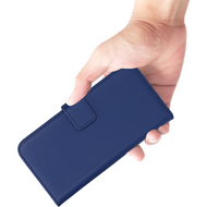 Mobiparts leren Wallet iPhone 17 Pro hoesje blauw