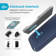 Speck Presidio 2 Grip Clicklock iPhone 16 Pro hoesje blauw