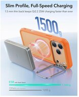 ESR Classic Hybrid Stand CC iPhone 17 Pro Max hoesje oranje