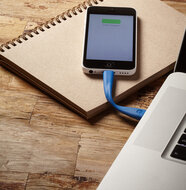 mophie memory flex Lightning kabel 10 cm Blue