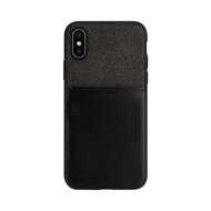 Xqisit Card iPhone XS Max hoesje Zwart
