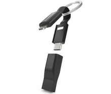 Vonmaehlen High Five 5 in 1 oplaadkabel sleutelhanger Zwart