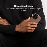 Woodcessories Bio leren MagSafe iPhone 16 Pro Max hoesje zwart
