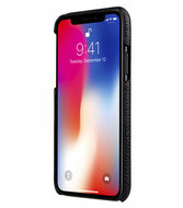 Melkco Leather Backcover iPhone X hoesje Zwart