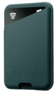 Mujjo leren MagSafe Card Wallet hoesje livid groen