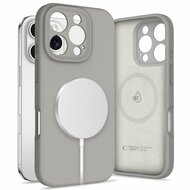 TechProtection Siliconen MagSafe iPhone 16 Pro hoesje grijs