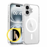 TechProtection MagSafe CC iPhone 16 hoesje transparant